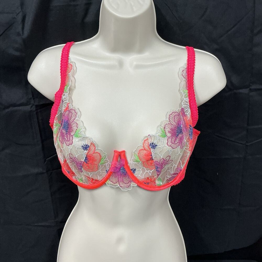 For Love and Lemons Bra, Embroidered Lace Shimmer Zinnia Size 38C New with tags